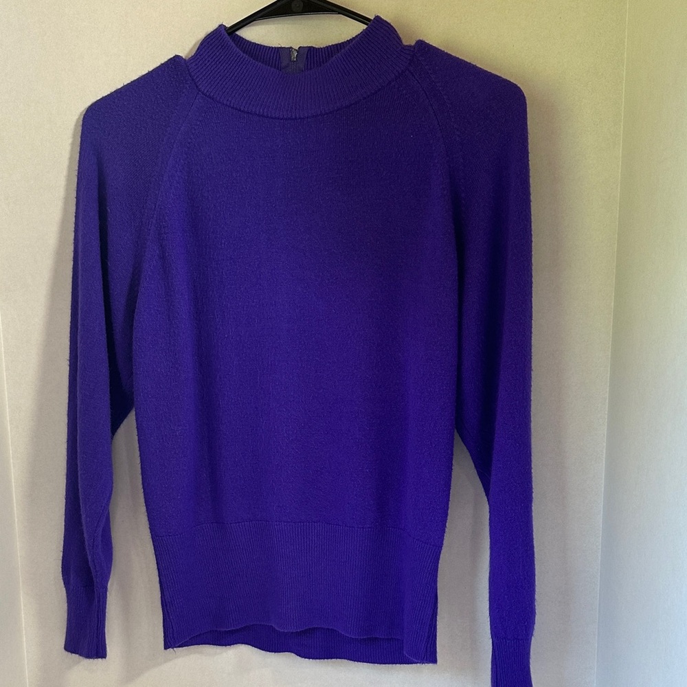 Worthington petite purple high neck sweater size small